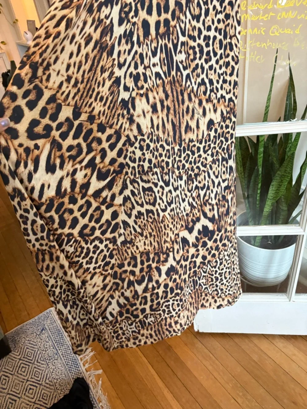 Just Cavalli Leopard Print Dress in Tan, Brown & Black - Picture 4 of 8
